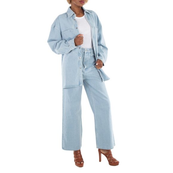 Nanushka  Beaux Denim Jacket/Shirt/Overshirt, Size Small - Picture 7 of 10